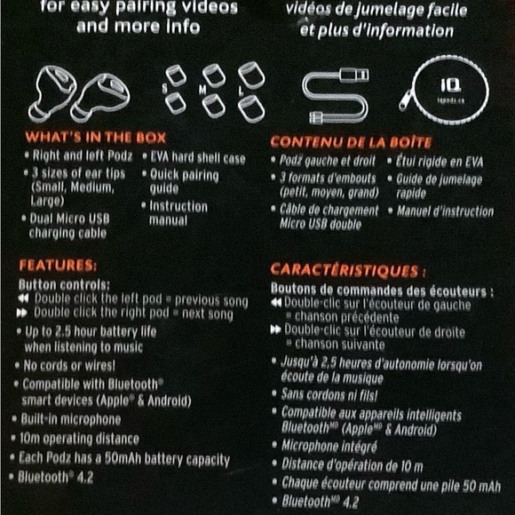 iQ5 Podz Wireless Headphones - Picture 2 of 2